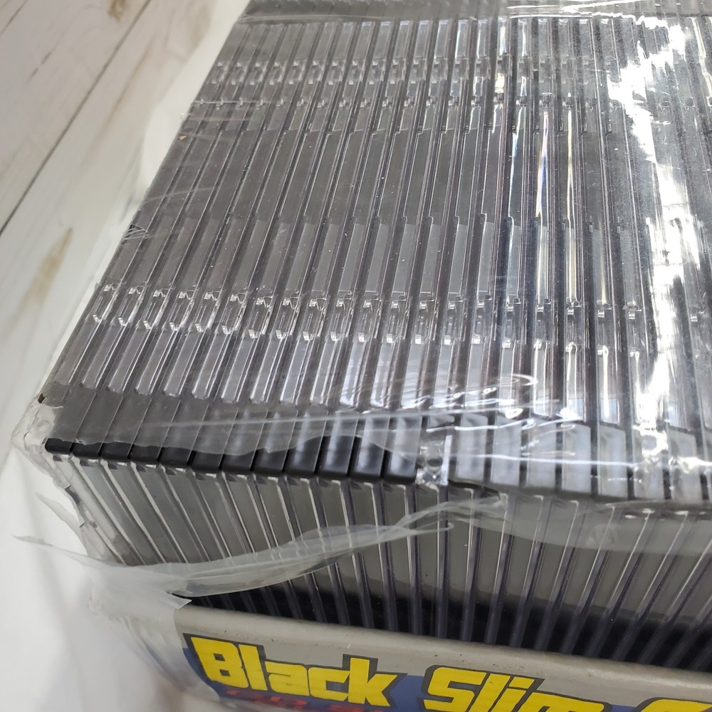 CD Storage Cases - Black Slim Design - Qty 100 - NEW