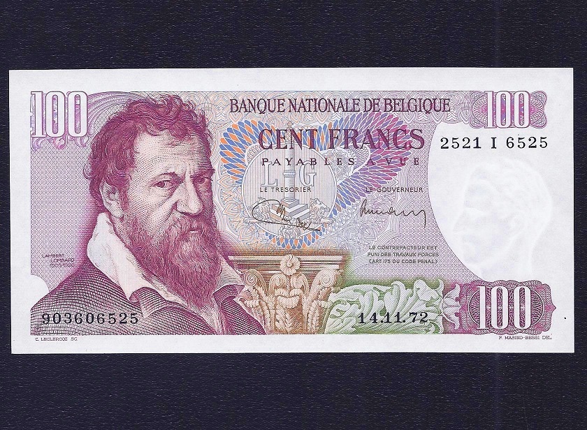 Belgium 100  Francs 1972  P- 134 ( Replacement  )  UNC