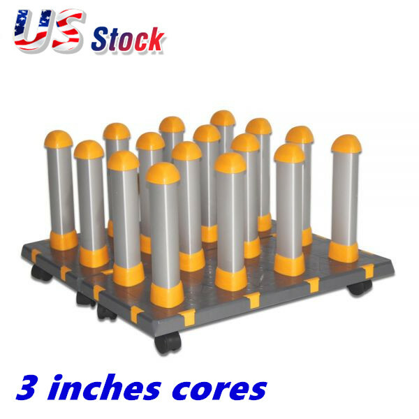 3" Core Detachable Free Assembly Mobile Material Floor Rack for Vinyl 2 Modules