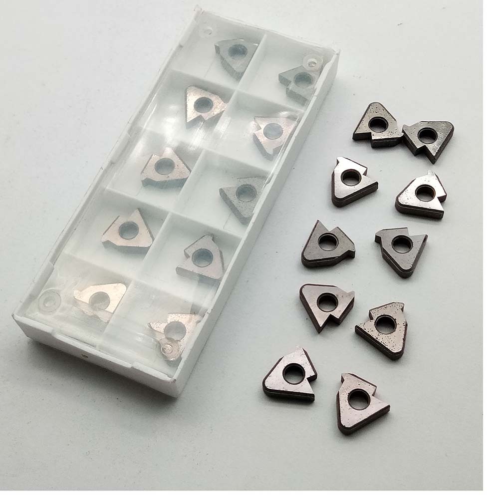 10Pc STM16 Carbide Shim Trigon Insert Turning Tool Holder Boring