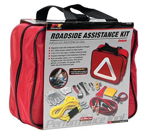 Auto Parent - Performance Tool W1555 Deluxe Roadside Emergency Assistance Kit...