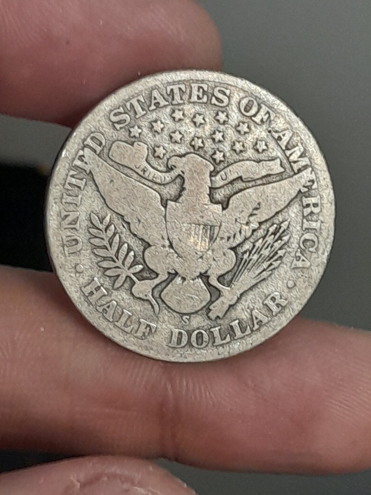 1910- S Barber Half Dollar