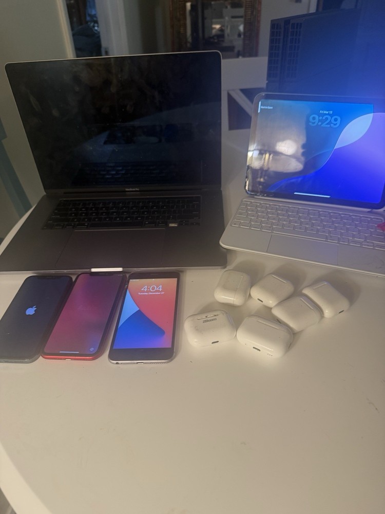 Apple Electronics Lot + PS4 + 6 AirPods + MacBook