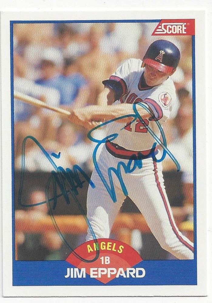 Jim Eppard California Angels 1989 Score #607 Signed Card