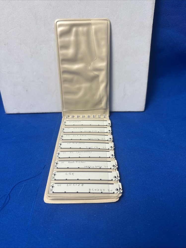 Vintage HP Hewlett-Packard Blank Program Cards Case w/ Handwritten Programs