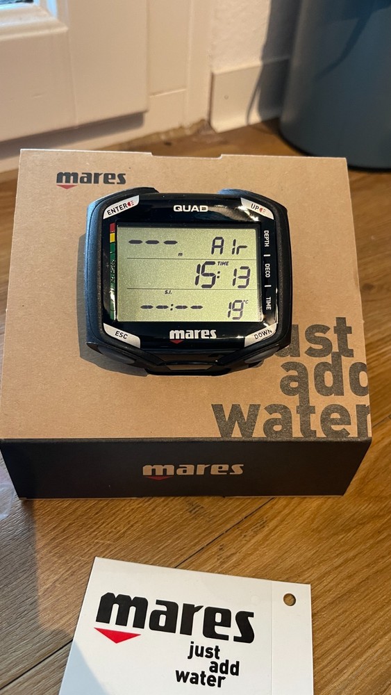 Mares QUAD Wrist Dive Computer - Black - Large Screen - New