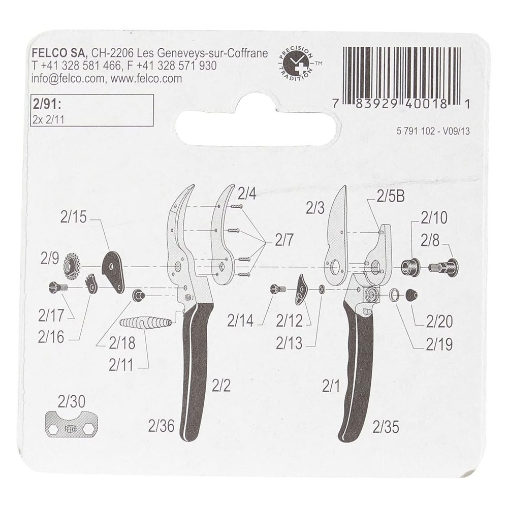 FELCO 2/91 Pruning Shears Replacement Spring (33270)