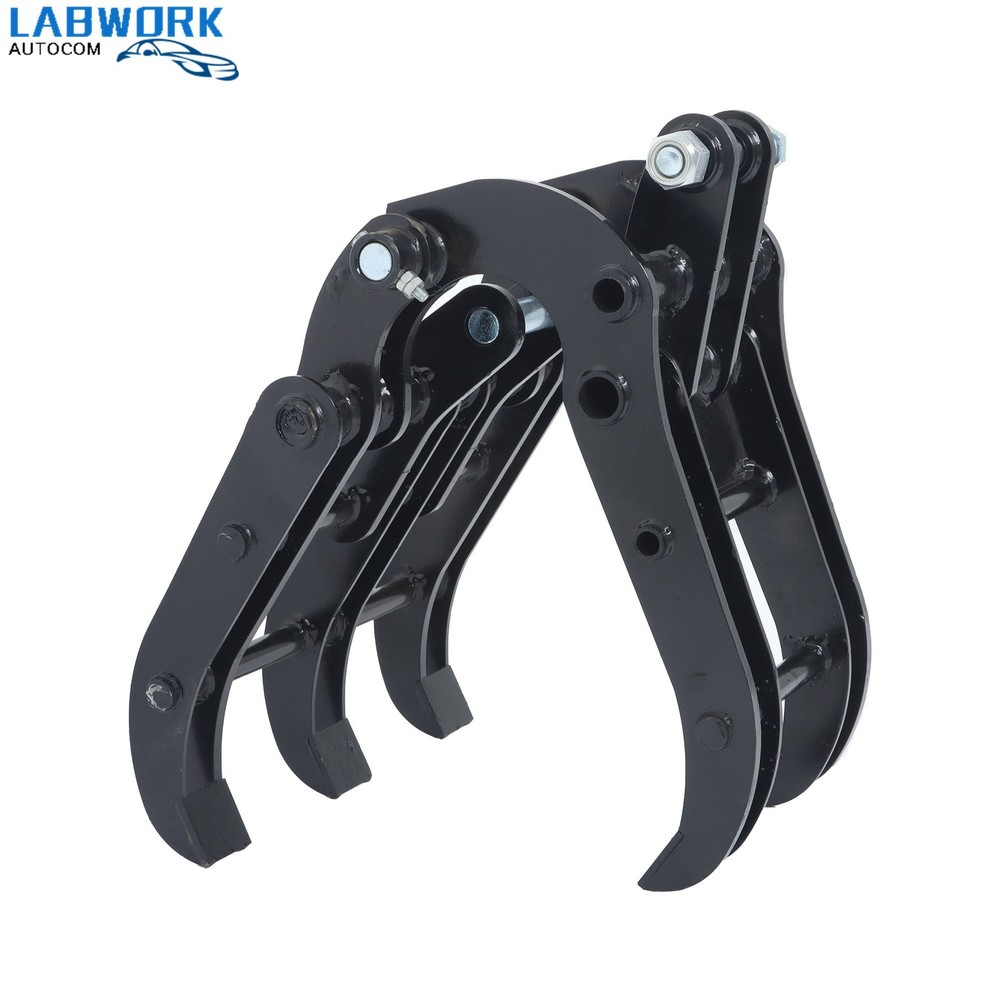 Compact Digger Grapple Claw - Heavy Duty Wide Opening Attachment for Excavators