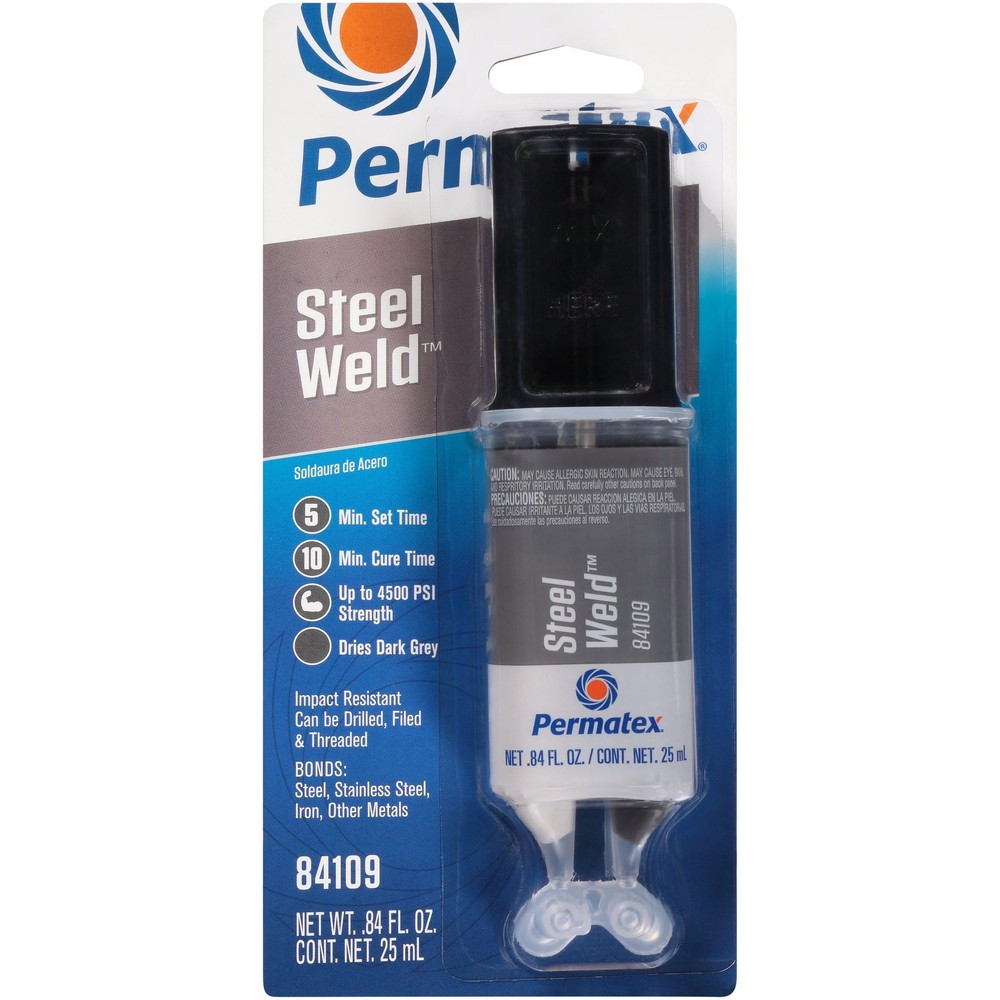 Dark Grey Epoxy Adhesive Multi Metal Permanent Strength 4500 PSI 4 Min Set Time
