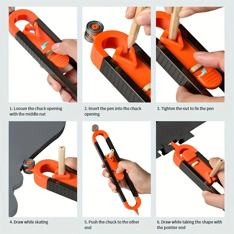 Precision Woodworking Contour Gauge Lockable Irregular Curve Tool DIY Project