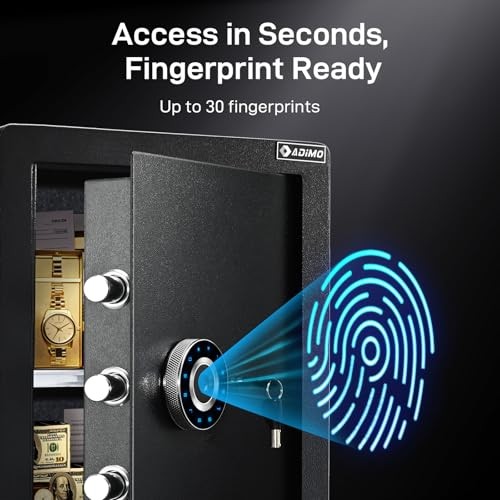 ADIMO FINGERPRINT SAFE 2.1 CUFT BIOMETRIC SAFE REMOVABLE SHELF - Scratch & Dent