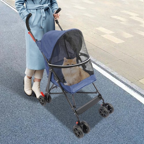 Foldable Pet Travel Stroller Pet Stroller Small & Medium-sized Dogs Cats Trolley