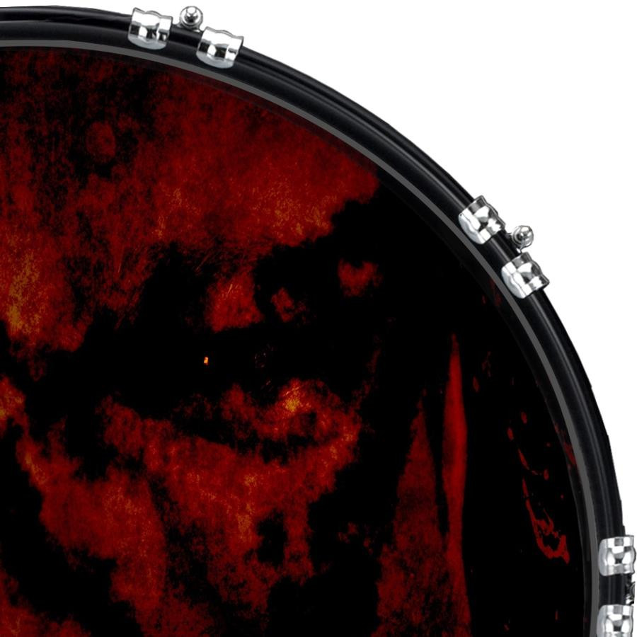 20" Custom Bass Kick Drum Front Head Graphic Graphical Vampire Effect