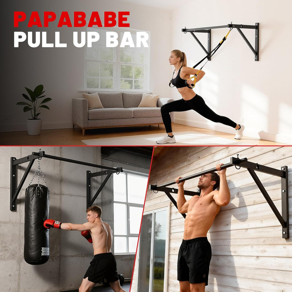 Wall Mounted Pull up Bar, Chin up Bar, Strength Training Pull-Up Bars Chin up Ba