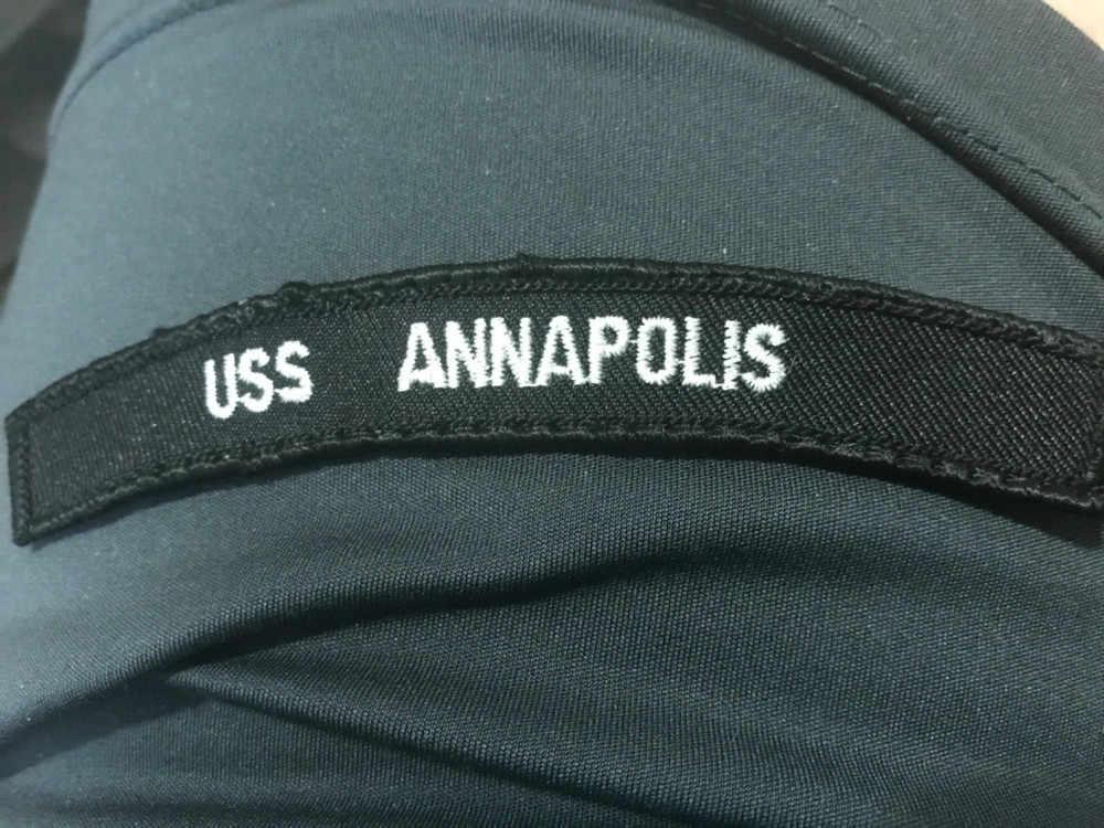 US NAVY SHOULDER STRIP TAB rocker PATCH USS Annapolis