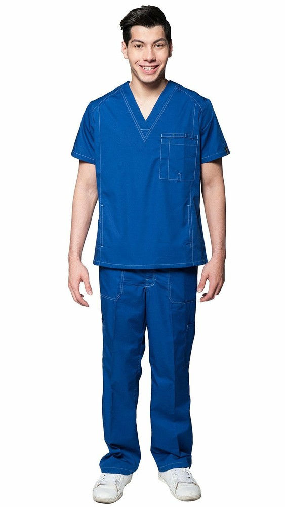 Men's Multi Pocket Utility Medical Scrubs
