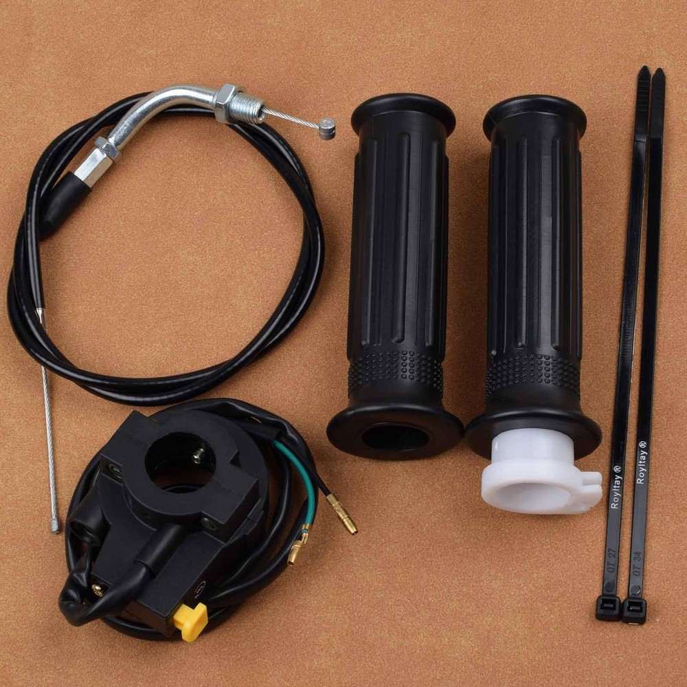 Twist Throttle Handle Grip Assembly + 36" Throttle Cable with Kill Switch Set...