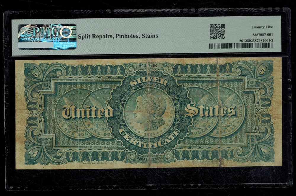 FR 261 1886 $5 Silver Certificate PMG 25 Comments