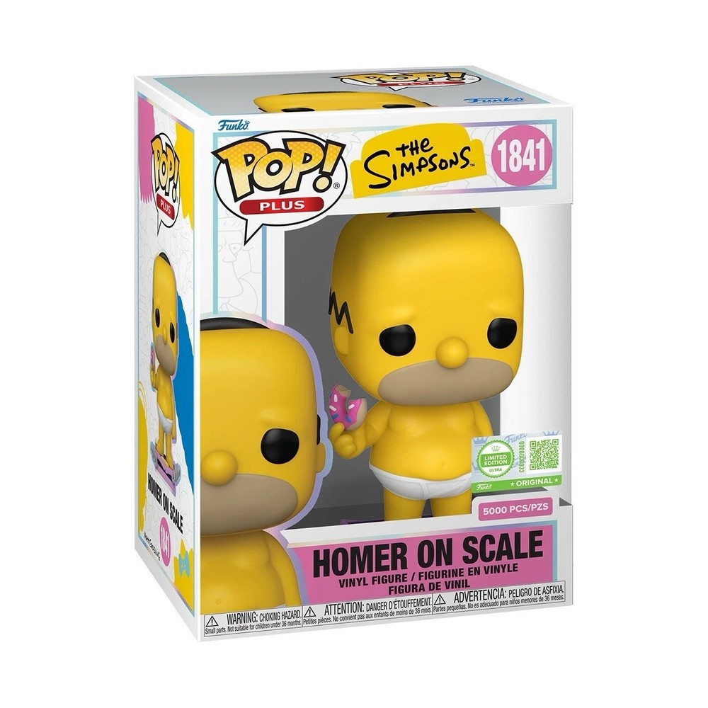 Pop! Plus Homer on Scale with Pop! Protector