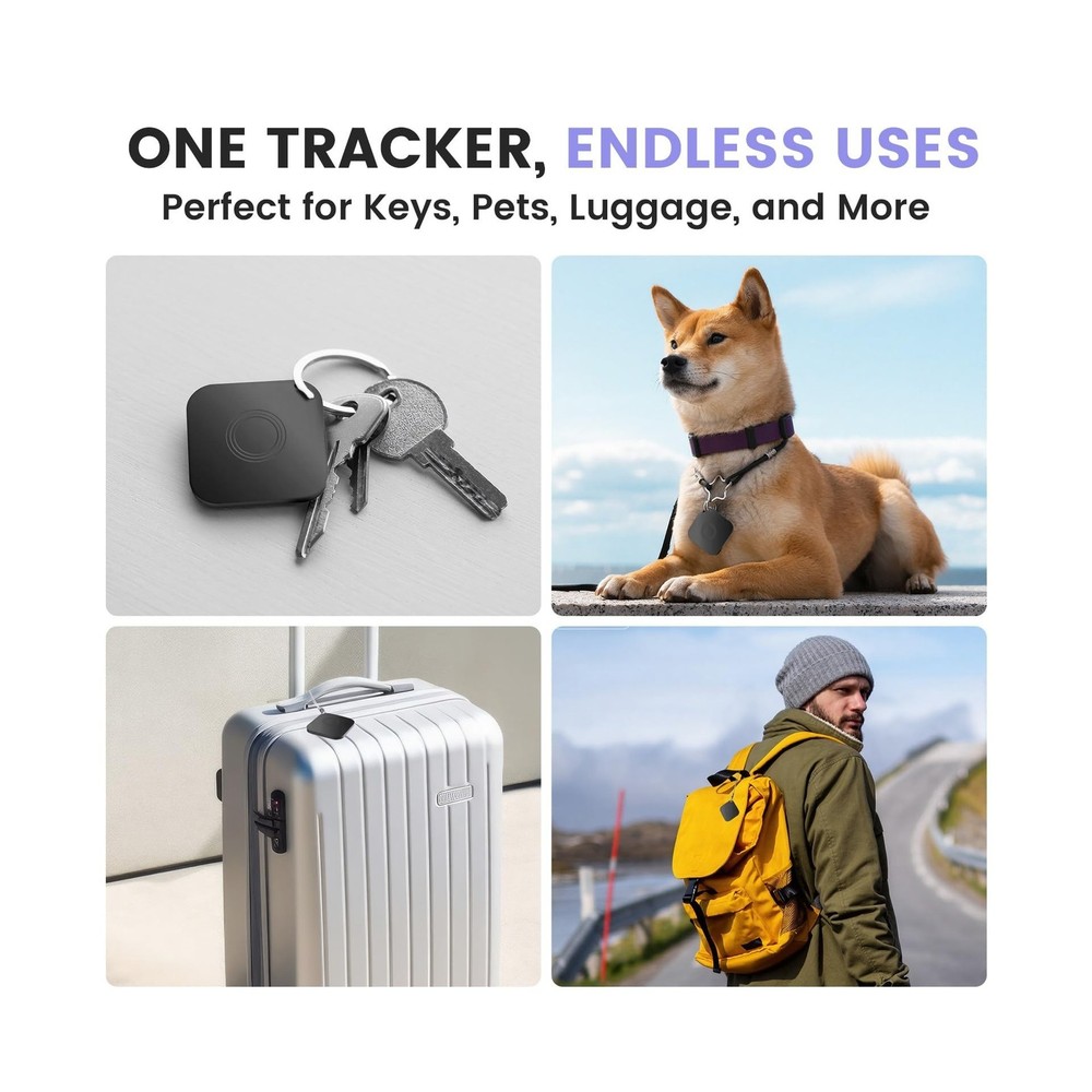 4 Pack Air Tracker Tag, Smart Bluetooth Luggage Tracker Compati... USA FAST SHIP