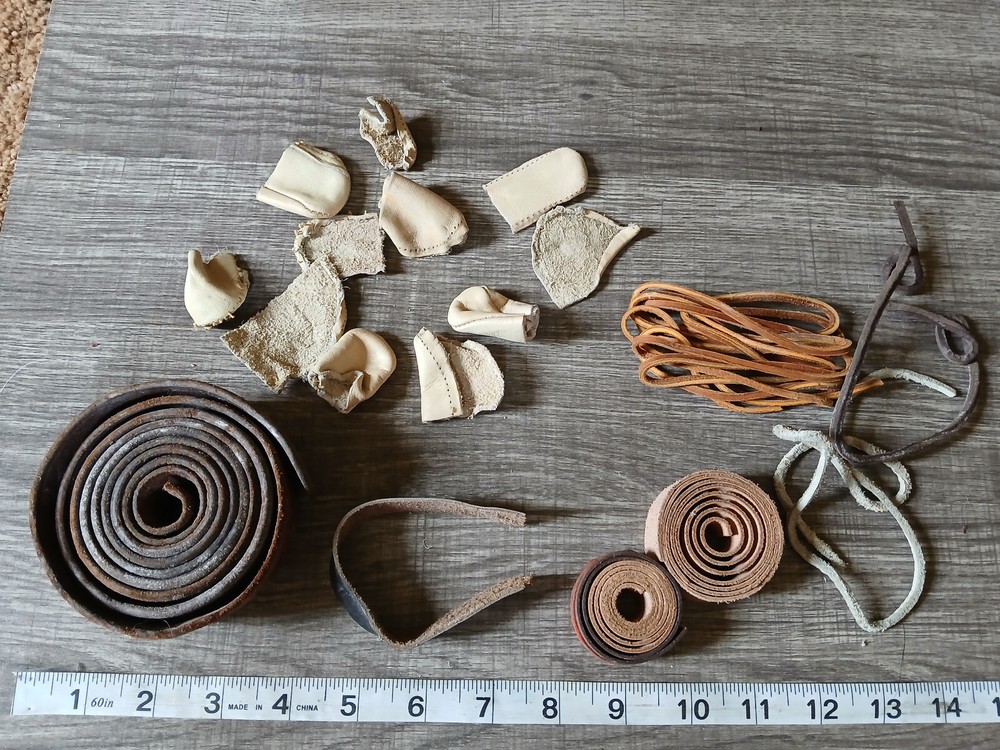 Lot of Leather Pieces for Muzzleloaders - Used