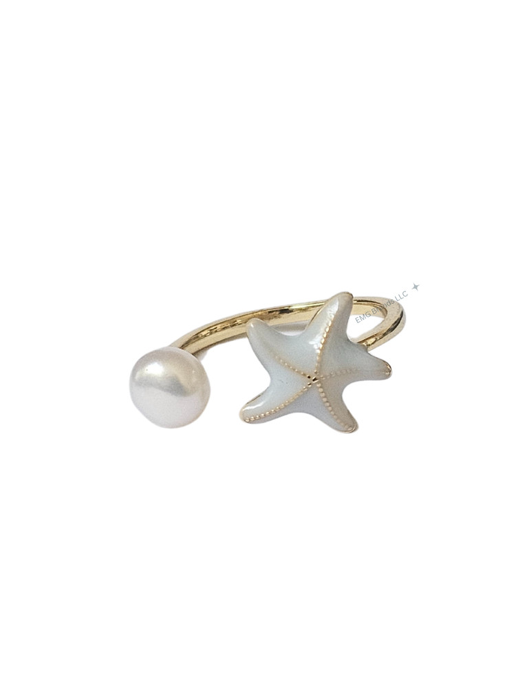 Starfish Pearl Ring