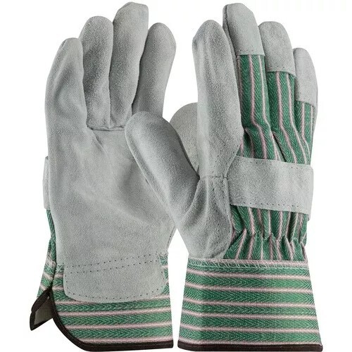 2 PAIR PIP  Split Leather Palm Work Glove Size XL  B-Grade Shoulder Split Cowhi