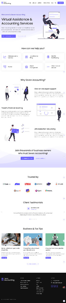 Accounting Service Website Design with Free VPS Web Hosting and Installation