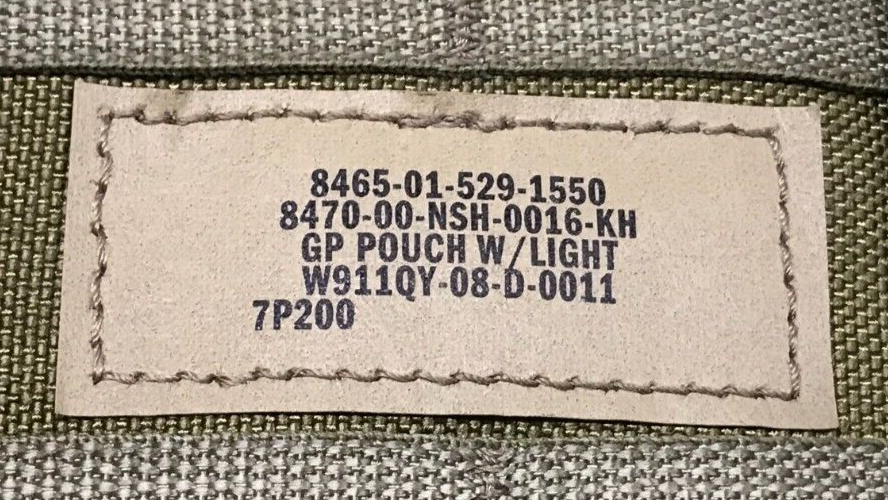 Admin Pouch w/ Light Holder Khaki USMC Resource Center