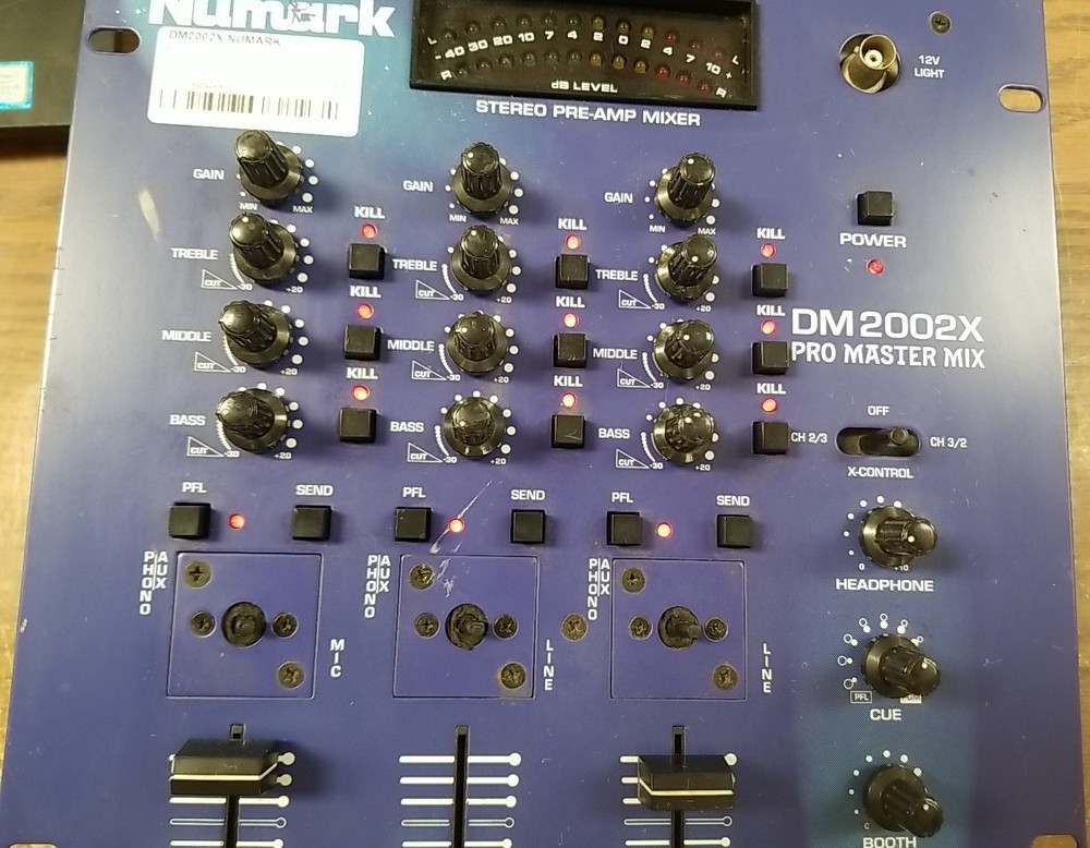 NUMARK DM 2002X Pro Master Mix DJ Mixer 3 Channels. *READ⬇️*