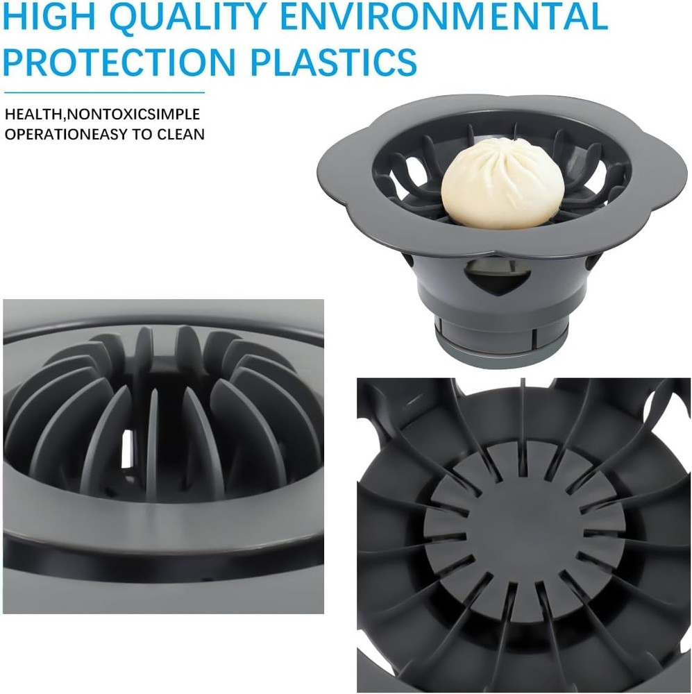 Baozi Maker Machine,6.57" Dumpling Momo Mold Plastic Kitchen Gray