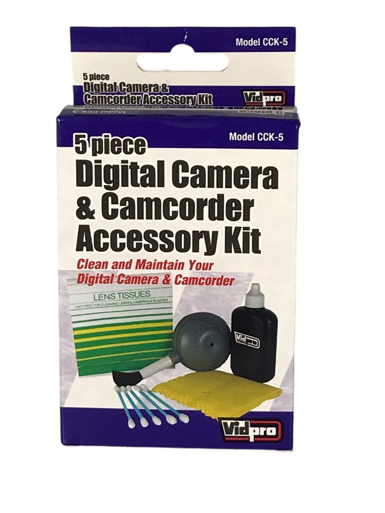 5 Piece Digital Camera & Camcorder Accessory Kit Model CCK-5 Vidpro Clean