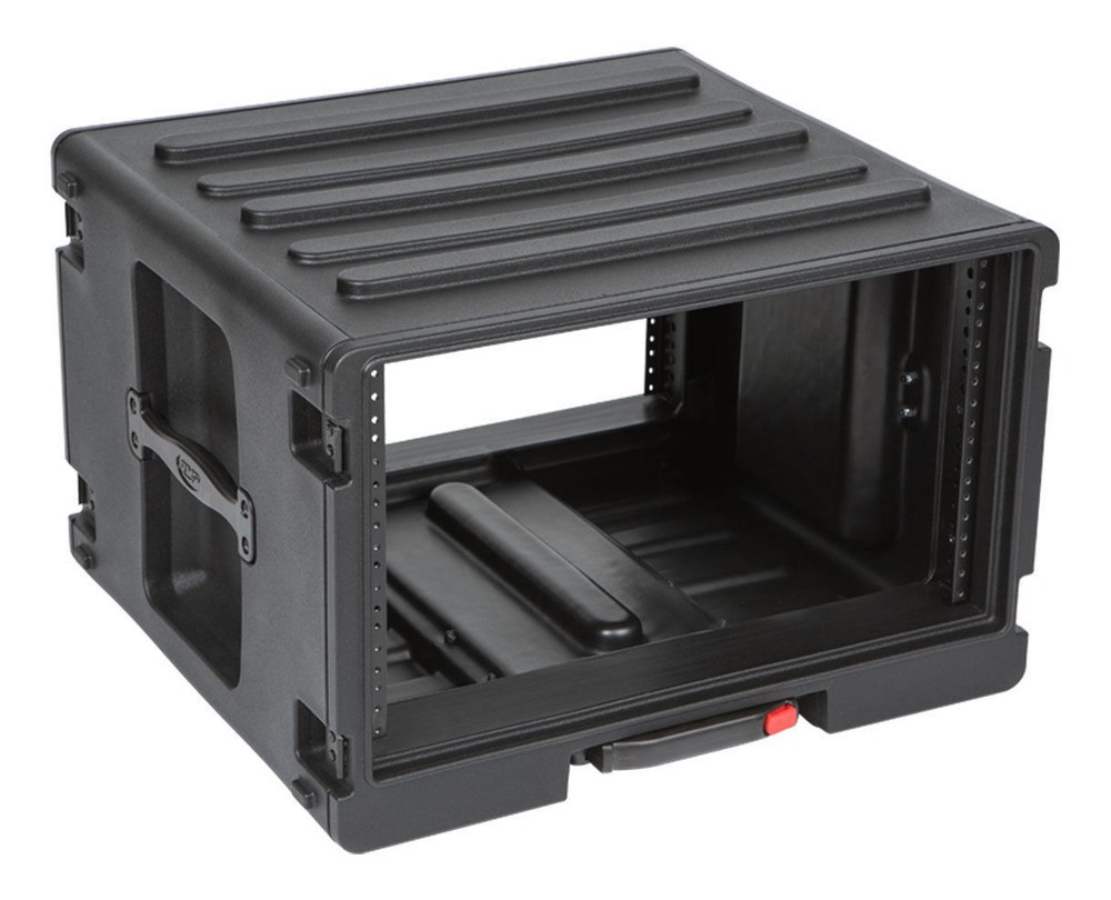 SKB 6 Space Amp / Effects Rack Case w/wheels, Pull Handle 1SKB-R6UW