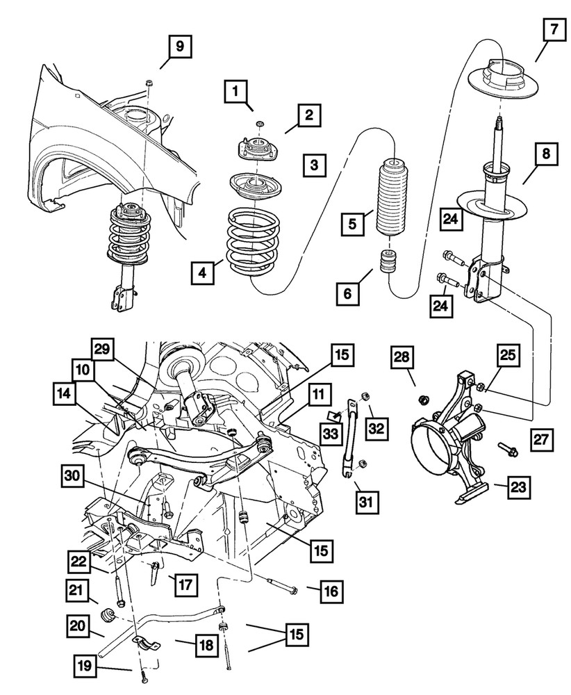 Genuine Mopar Front Knuckle Left 4656091AE