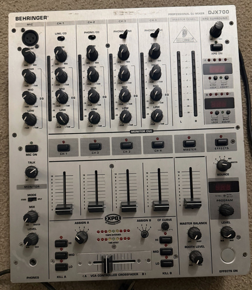 Behringer DJX700 Professional DJ Mixer, Untested