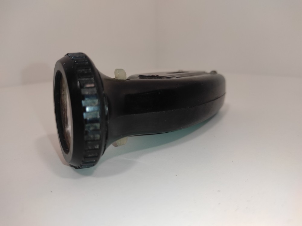 Soviet electrodynamic flashlight called "Zhuchok." "B-44."