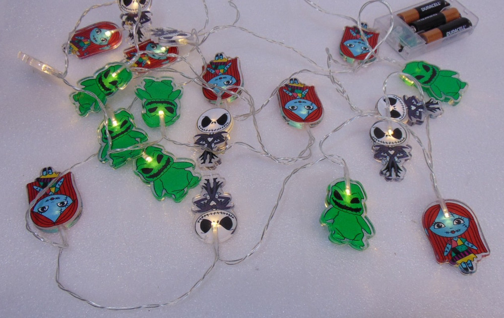 Halloween String Lights 2" Nightmare Before Christmas LED Multicolor 20 Lights