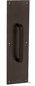3/4" Diameter Oil Rubbed Bronze 8" Pull Handle with 4" x 16" Pull Plate