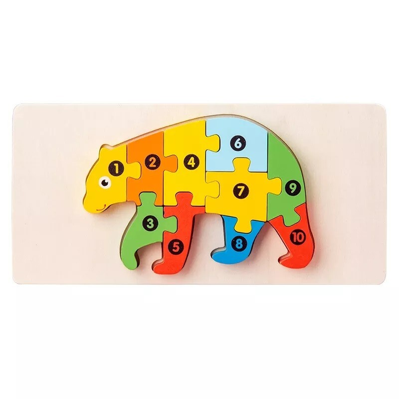 Wood Jigsaw Puzzles, Learn to Count (3 Pack)