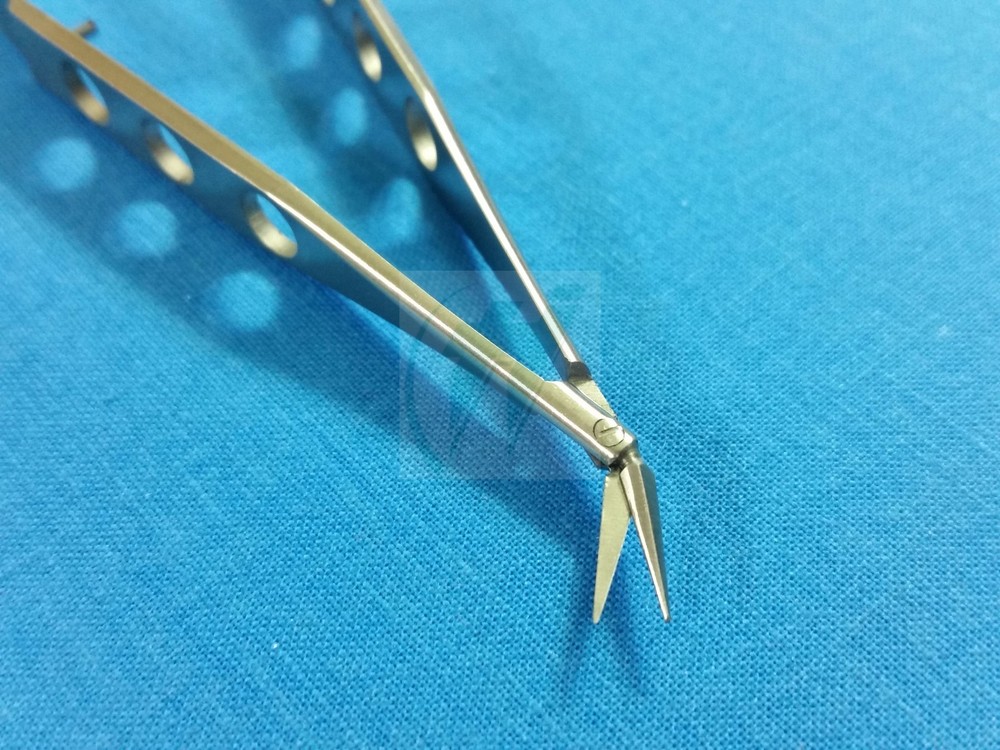 PREMIUM QUALITY PACIVATED VANNAS MICRO SURGICAL SCISSORS 4.5" ANGLED SIDEWAYS