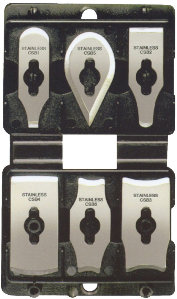 CS6 Soft Grip Contour Scraper Set with 6 Blades and Blade File