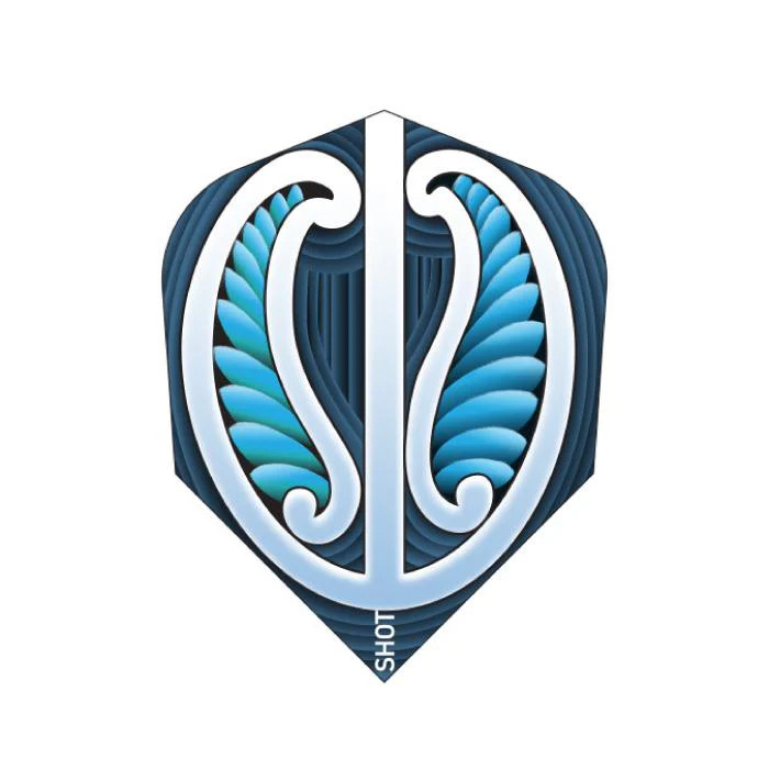 Shot Warrior Blue Dart Flight Set-Small Standard