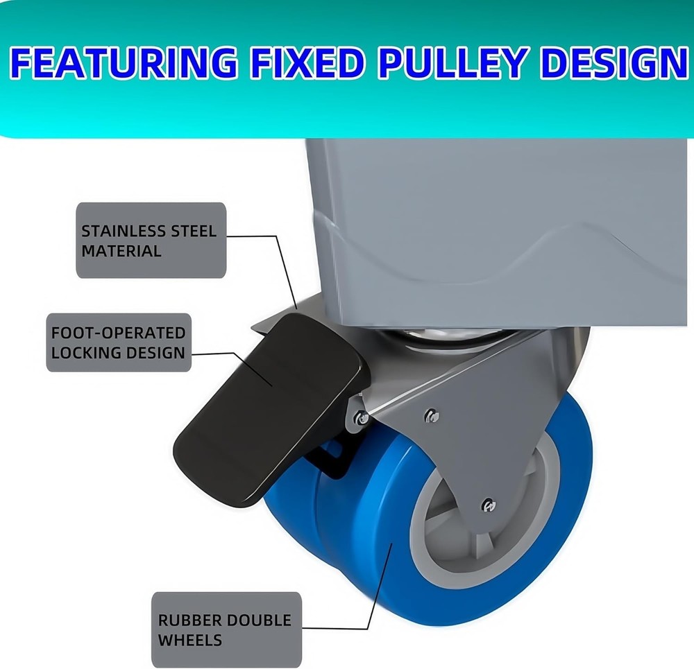 Rust-Resistant Washer & Dryer Stand with 4 Locking Wheels - 660 lbs Capacity