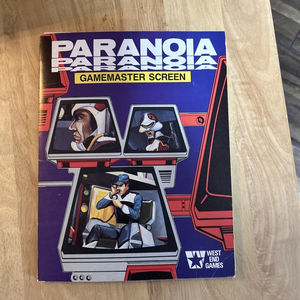 West End Paranoia 1E Gamemaster Screen Bag VG+
