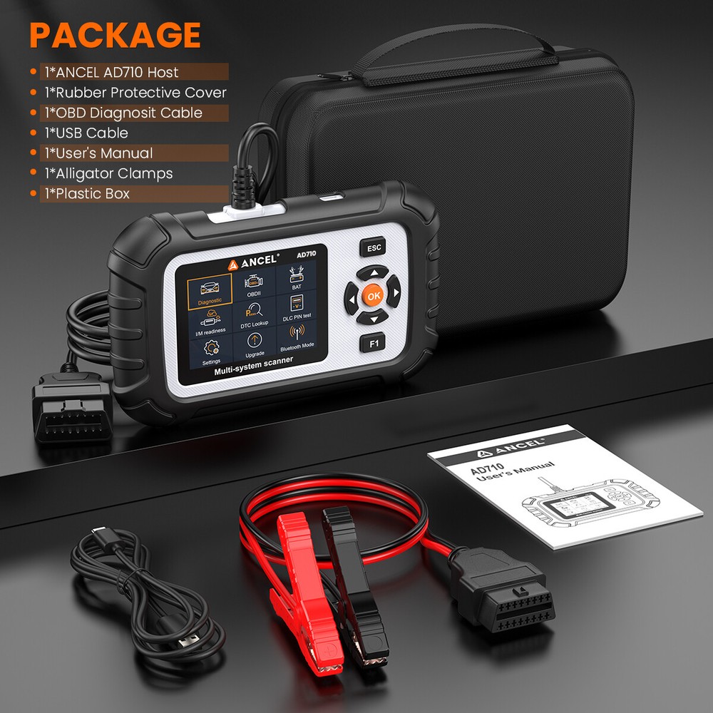 ANCEL AD710 OBD Scanner Diagnostic Scan Tool Code Reader Car ABS Bleeding SRS