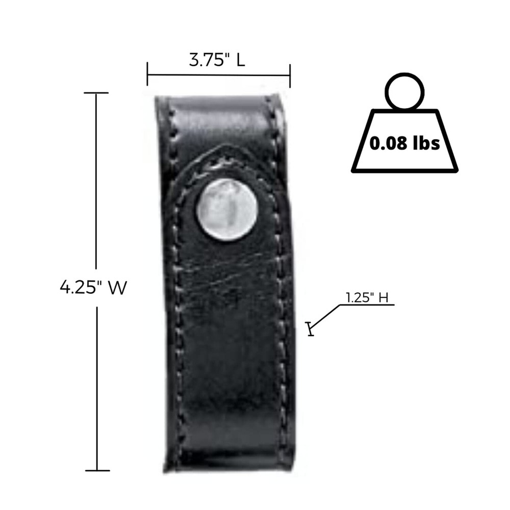Safariland 690 Handcuff Strap Holder, Single Snap - Plain Black
