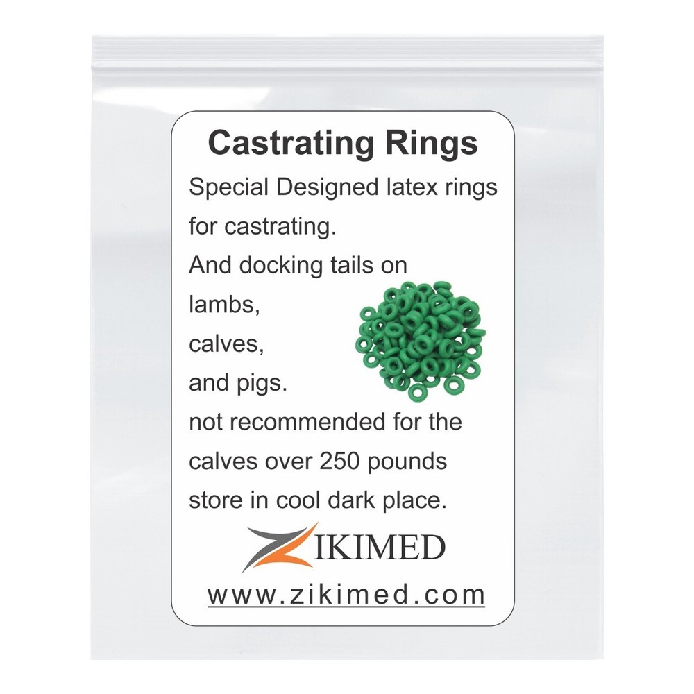 Elastic Bands for Elastrator Castration or Tail Docker 100 in Pack Only