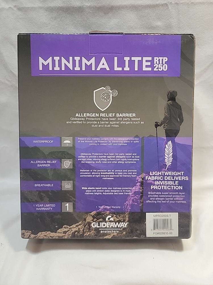 Glideaway Minima Lite RTP 250 / Twin / Mattress Protector
