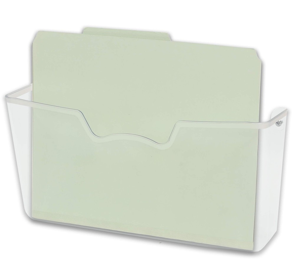 Clear Wall Mount Pocket Document Organizer for Hanging File Holder