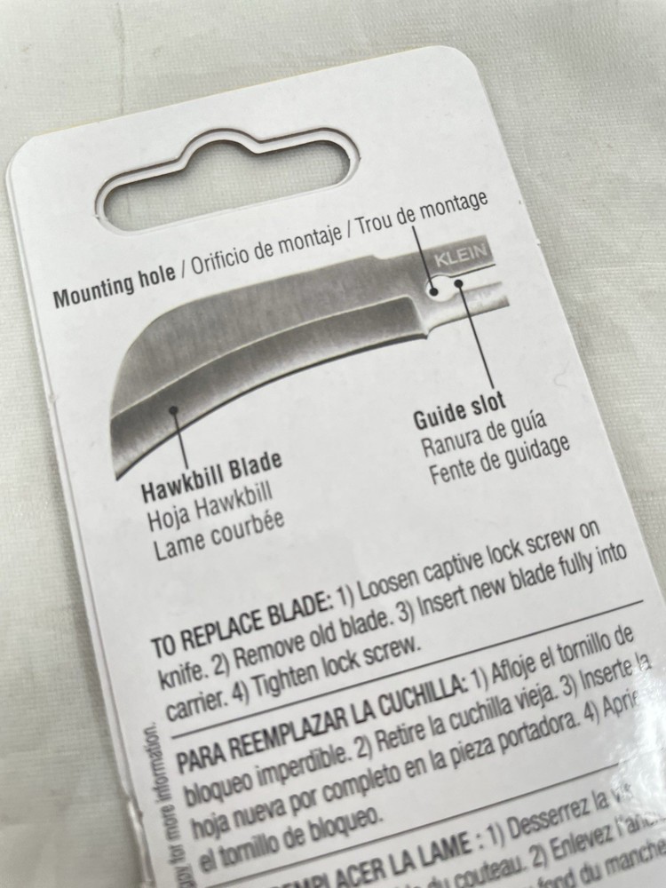 Klein Tools 44219 Replacement Hawkbill Blade for 44218 Knife 3pk 7550791
